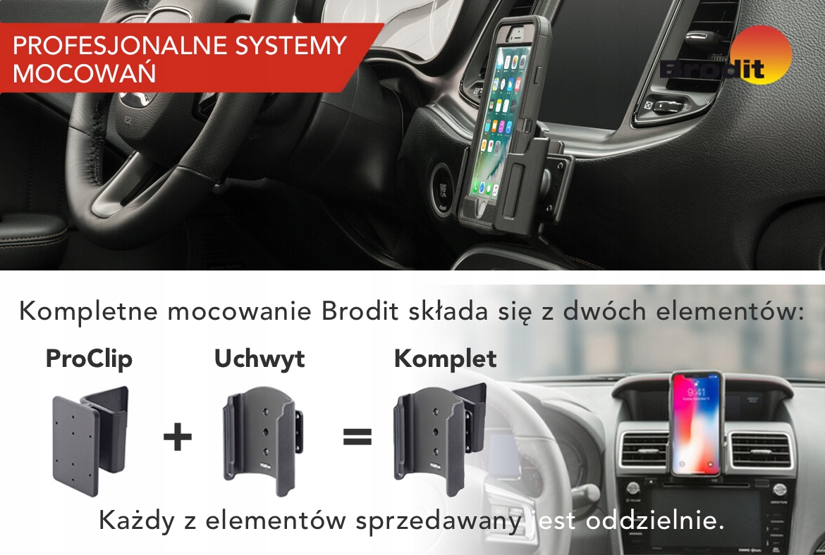 BRODIT uchwyt samochodowy do Apple iPhone 12 Marka Brodit