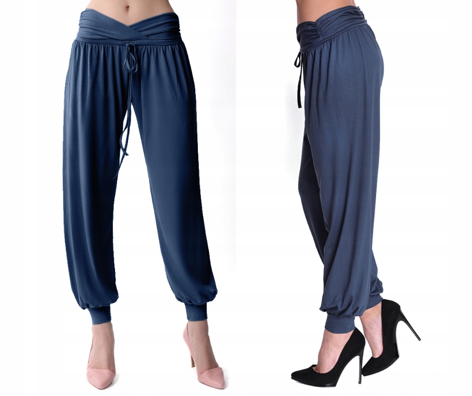 

Spodnie alladynki wiązane luźne casual lato L/XL