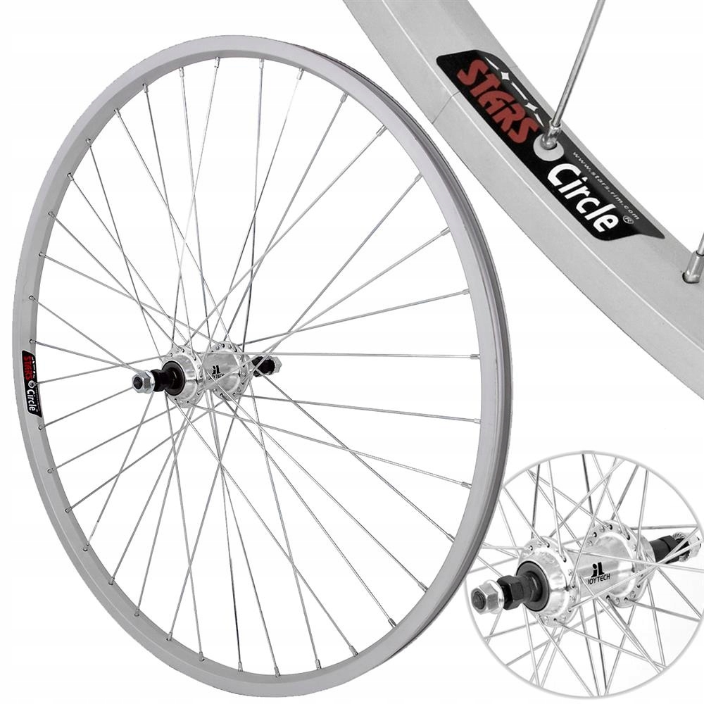 Tylne koło rowerowe aluminiowe srebrne 26" piasta aluminiowa