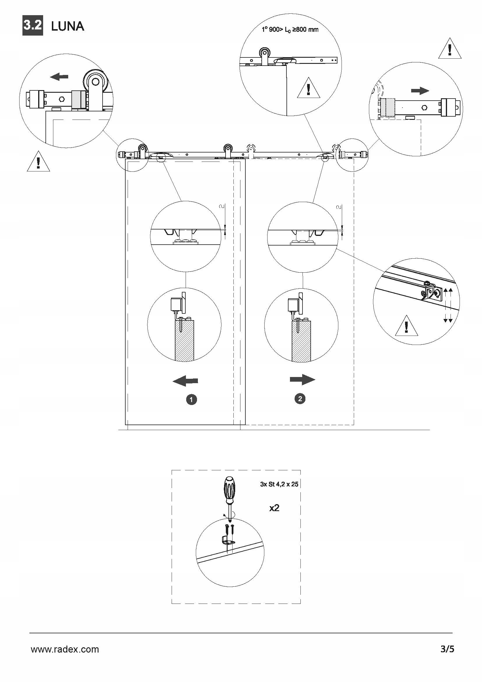 DOMYKACZ DESIGN LINE SET 2 SZT (321-053) Marka Radex