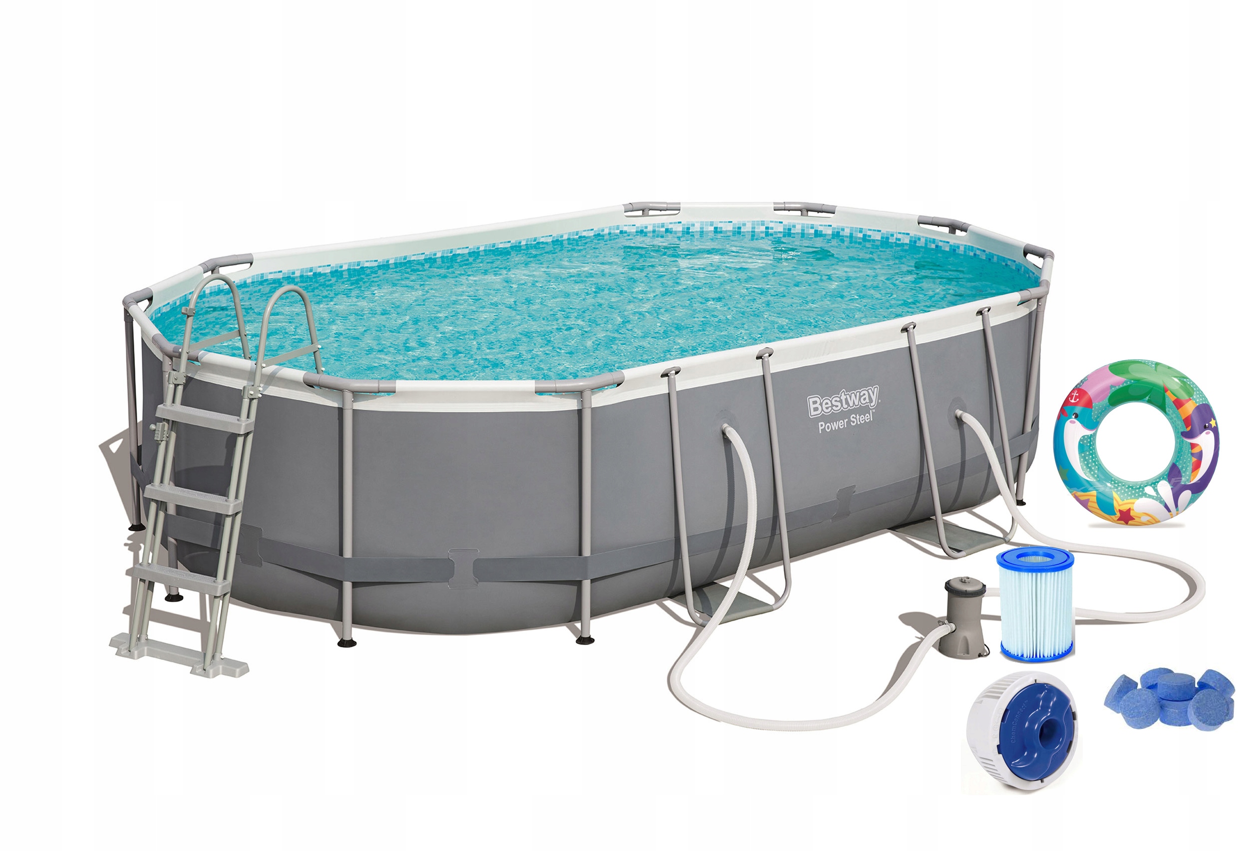 

Bestway 56620 Basen Stelażowy 424x250x100 11w1