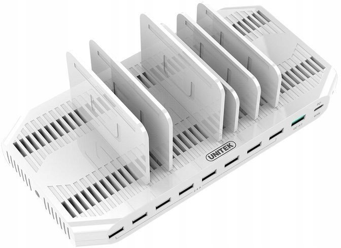 Unitek Nabíjacia stanica 10 x Usb 160 W, QC3.0, Usb-c, Y-2190