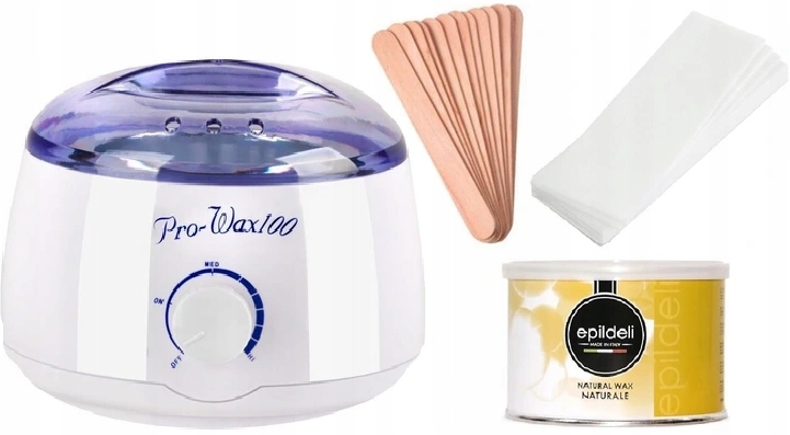 

Zestaw do Depilacji Pro-WAX 100W+WOSK+Paski+Patycz