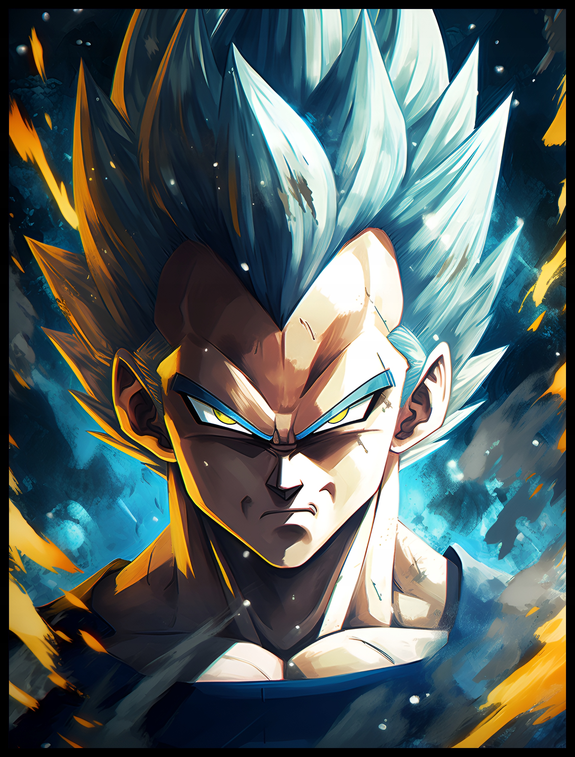 Plakat na Ścianę Obraz Dragon Ball Z Vegeta SSJ2 Anime 30x40 cm Premium