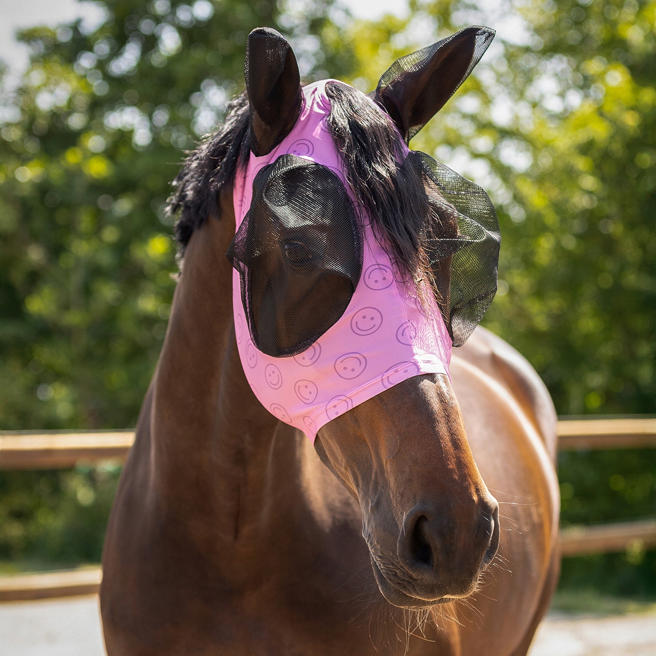 Qhp Maska przeciw owadom bug collection Cheery pink Cob