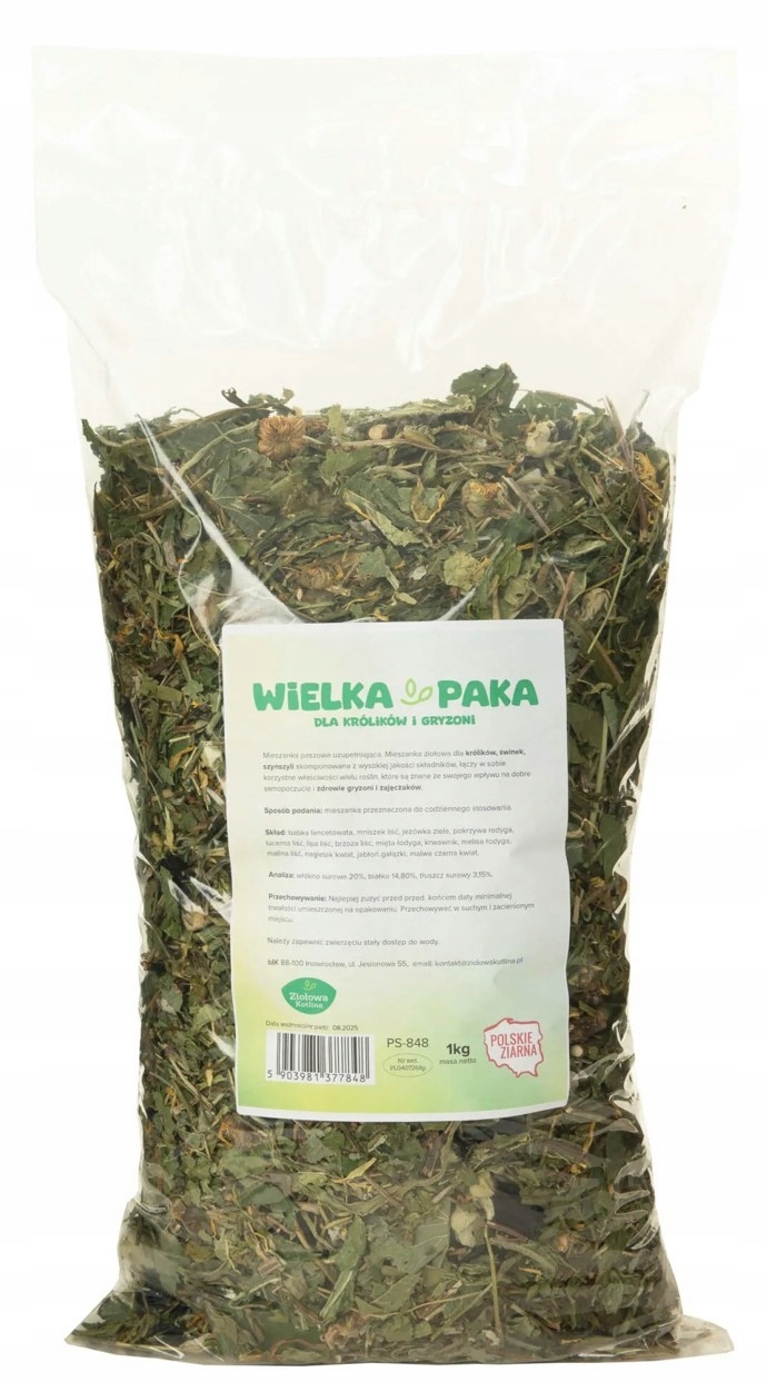 Ziołowa Kotlina Wielka paka dla królika i gryzoni 1kg