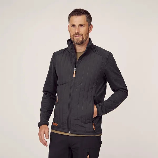 Kurtka polarowa hybrydowa, męska, grafitowa, roz. Rozmiar XS