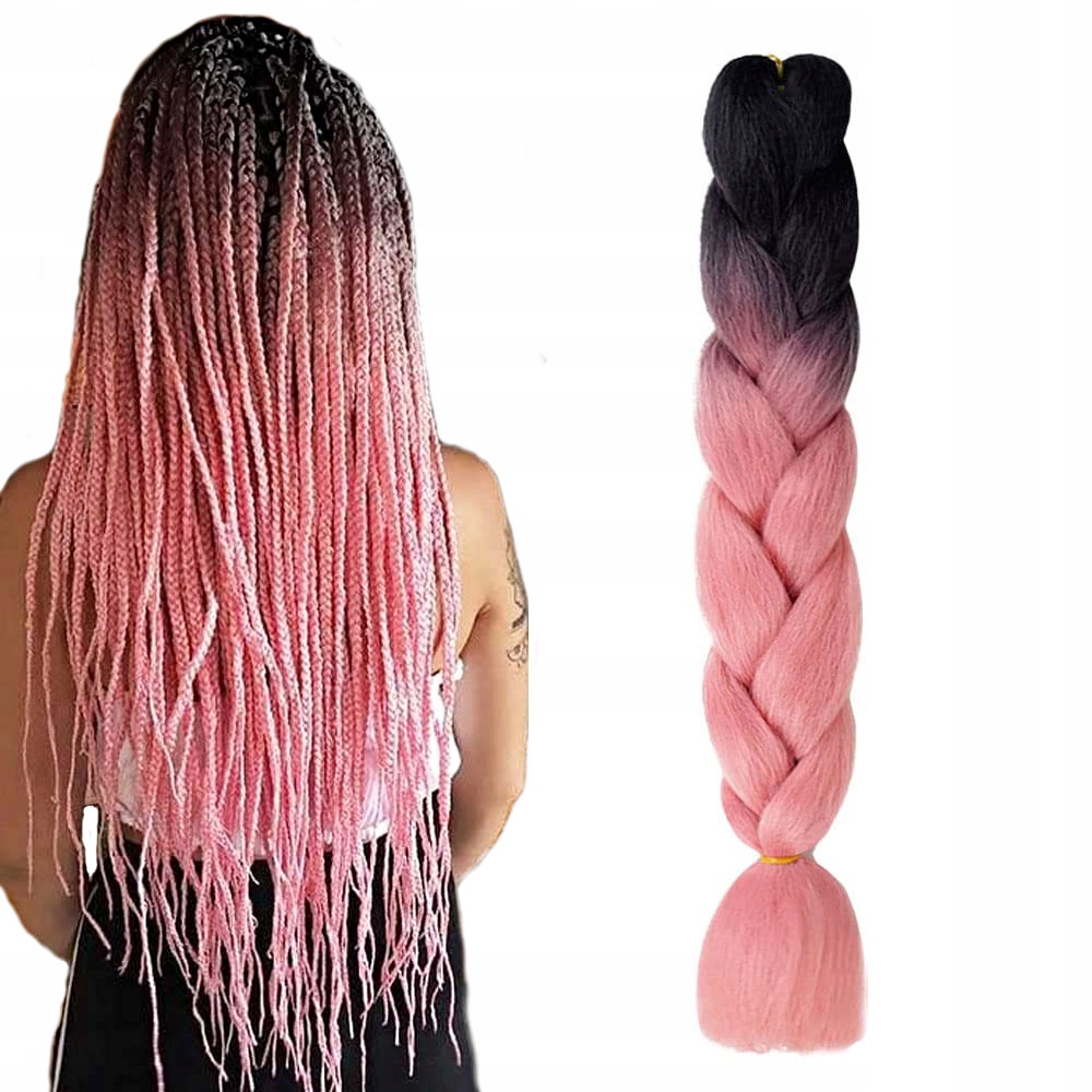 

Włosy Syntetyczne Do Warkoczyków Ombre Róż B6