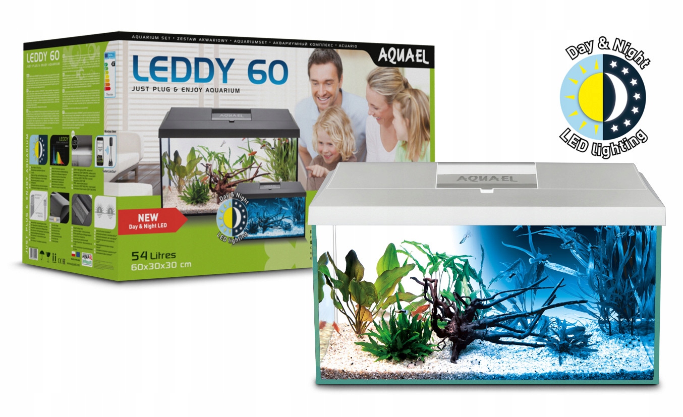 

Aquael Zestaw Akwariowy Leddy 60 Biały D&n 2.0