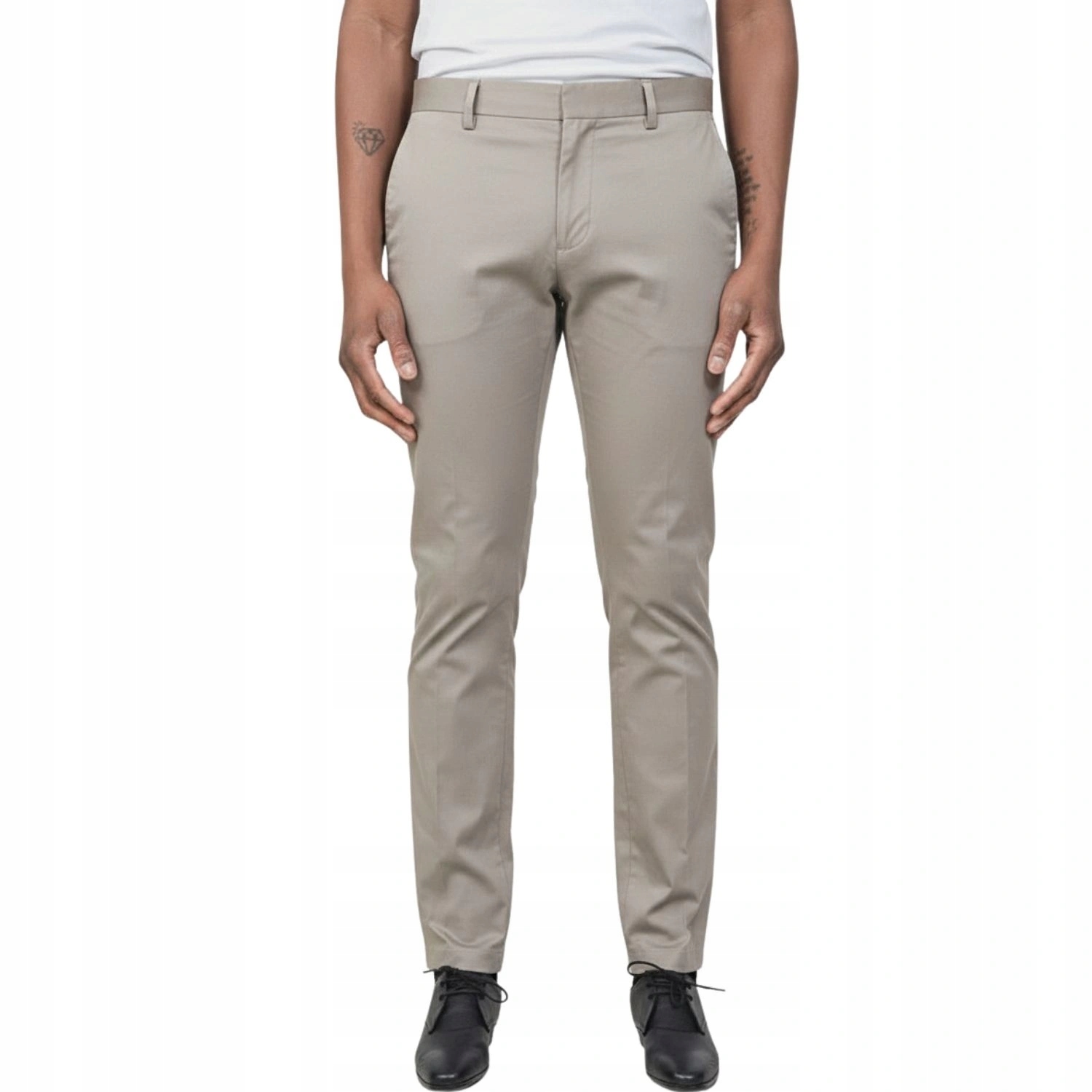 Pánské elegantní kalhoty Antony Morato slim fit, šedo-béžové vel. 54