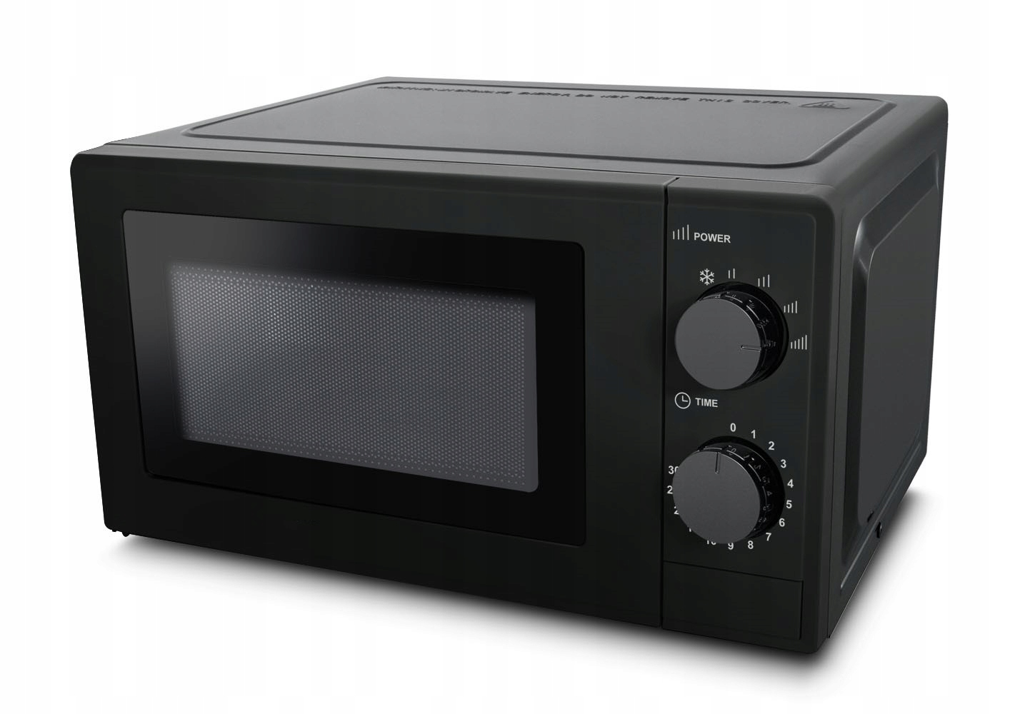Mikrofalówka Kuchenka Mikrofalowa 20 litrów Czarna proste sterowanie