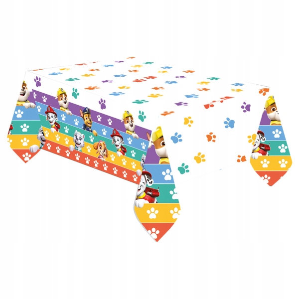 OBRUS PAPIEROWY PSI PATROL 120X180 CM PIESKI