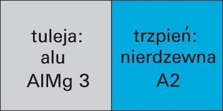 Nit jednostronnie zamyk. aluminium/VA, leb Waga produktu z opakowaniem jednostkowym 0.001 kg