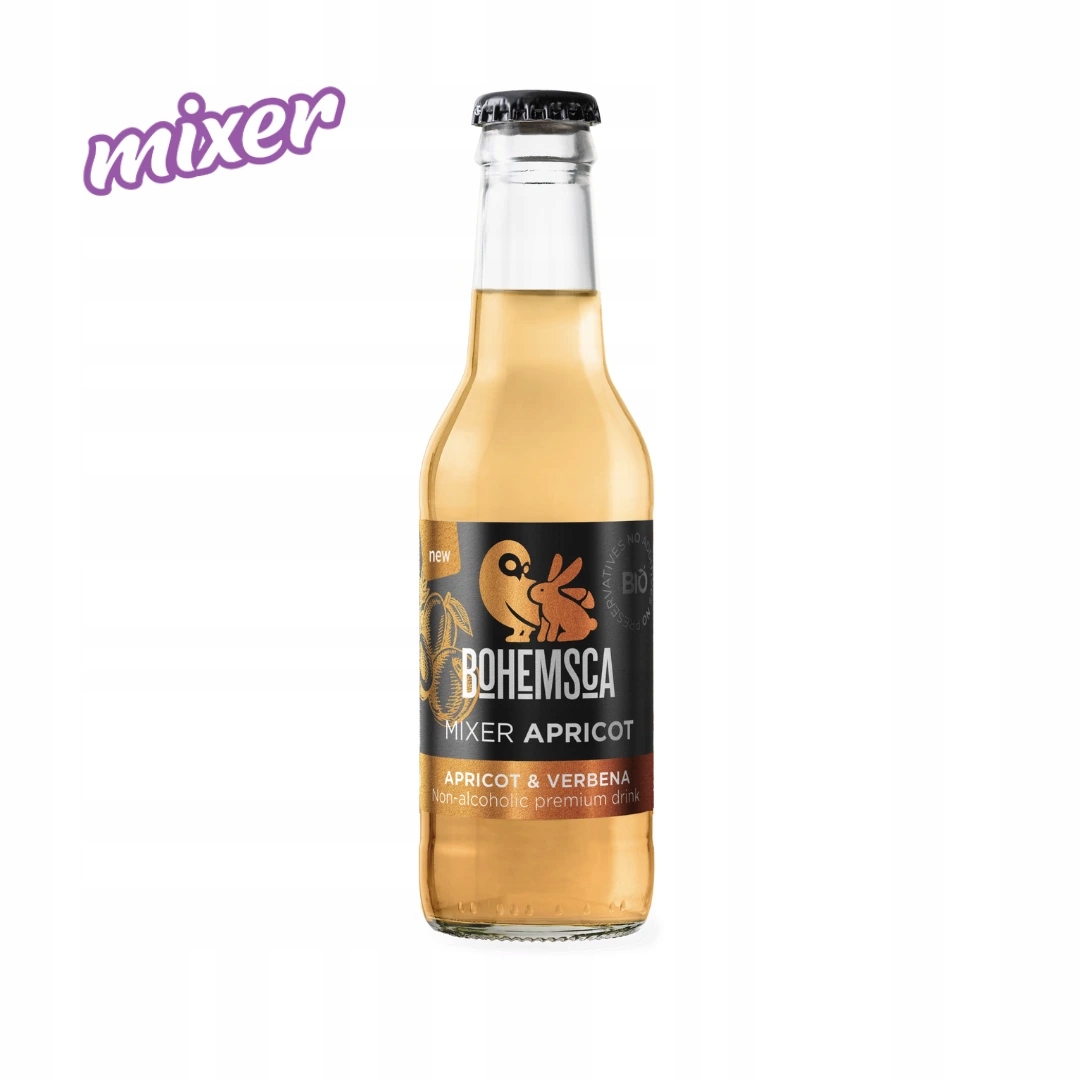 Levně Bohemsca Bio limonáda Apricot (Meruňka a Verbena) 200 ml 18 ks