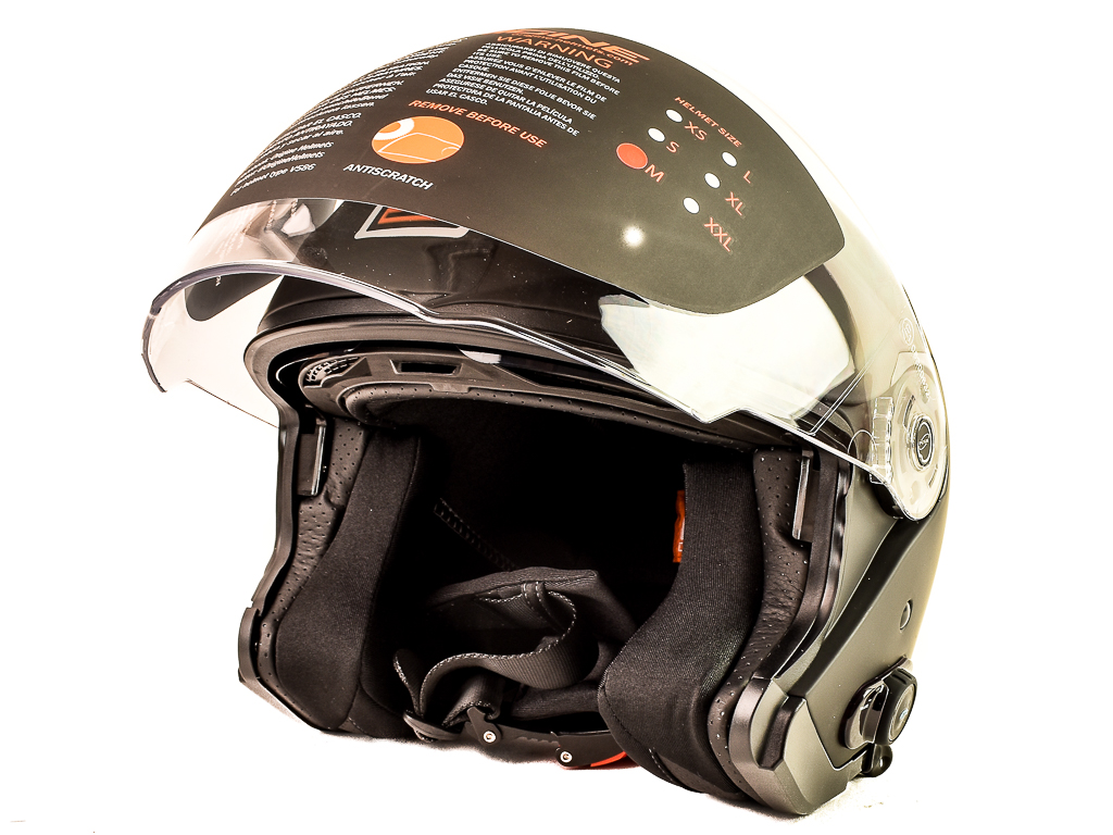 ORIGINE Kask WŁOSKI OTWART CZARNY MAT BLUETOOTH M Typ Otwarte / Jet