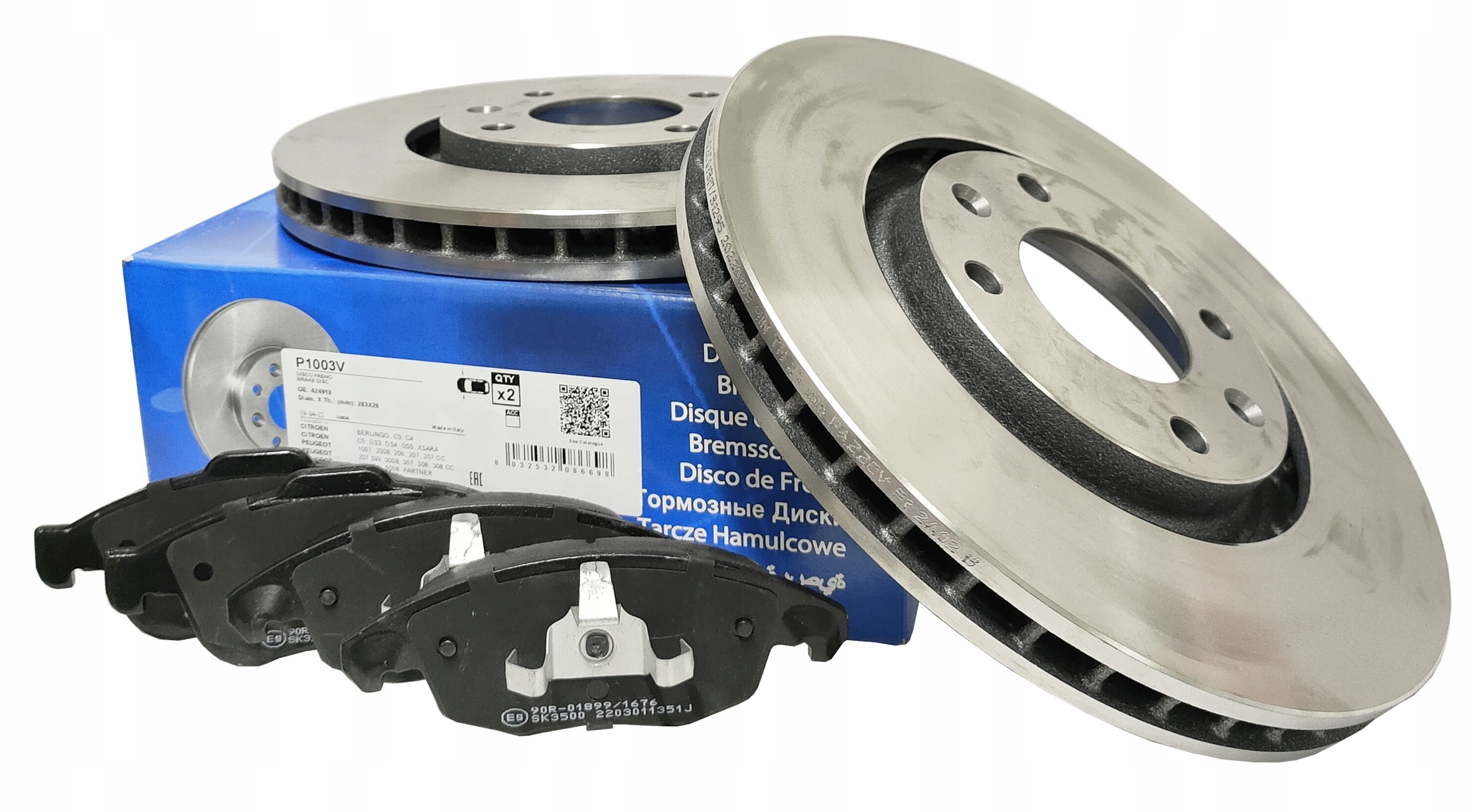 C1009V - SAMKO ДИСКИ КОЛОДКИ ПЕРЕДНІ-CITROEN PEUGEOT 304MM