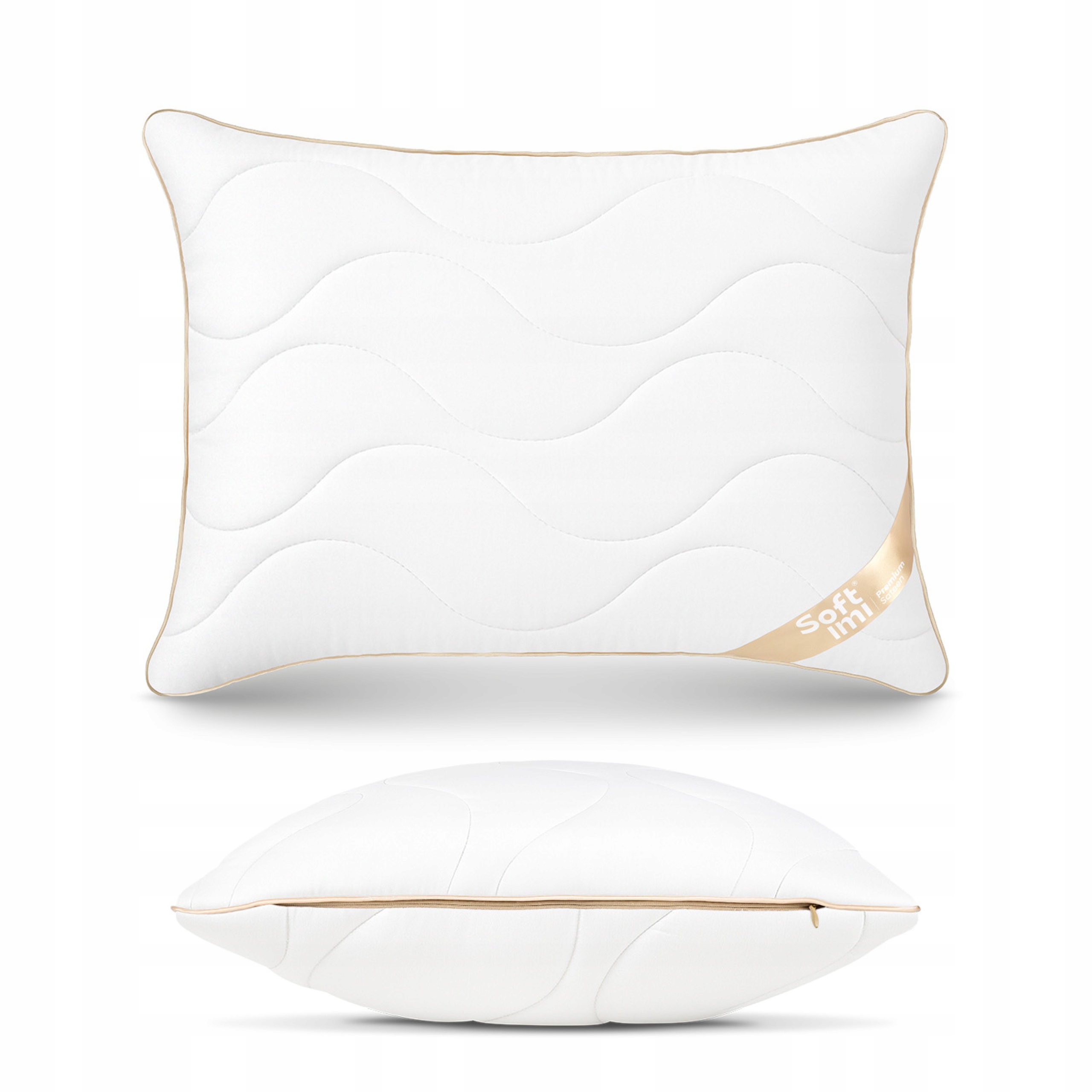 Antialergický Polštář Poduška 50X60 CM Bavlna Prémiová Saténová Prošívaná Na Zip