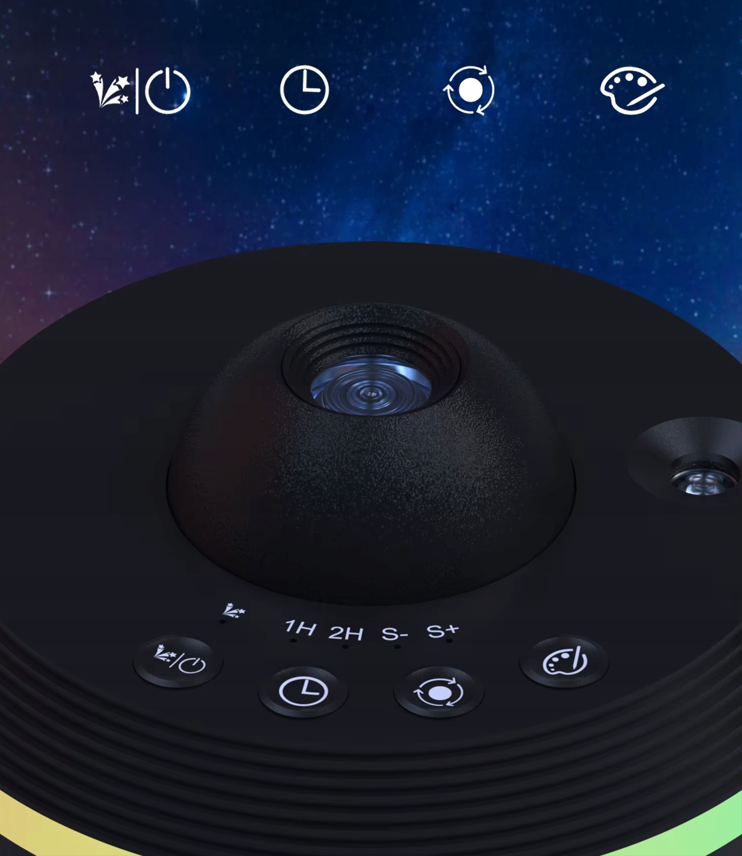 PROJEKTOR GWIAZD RZUTNIK PLANETARIUM 4K LAMPKA NOCNA 13 DYSKÓW METEORYTY Zasilanie sieciowe