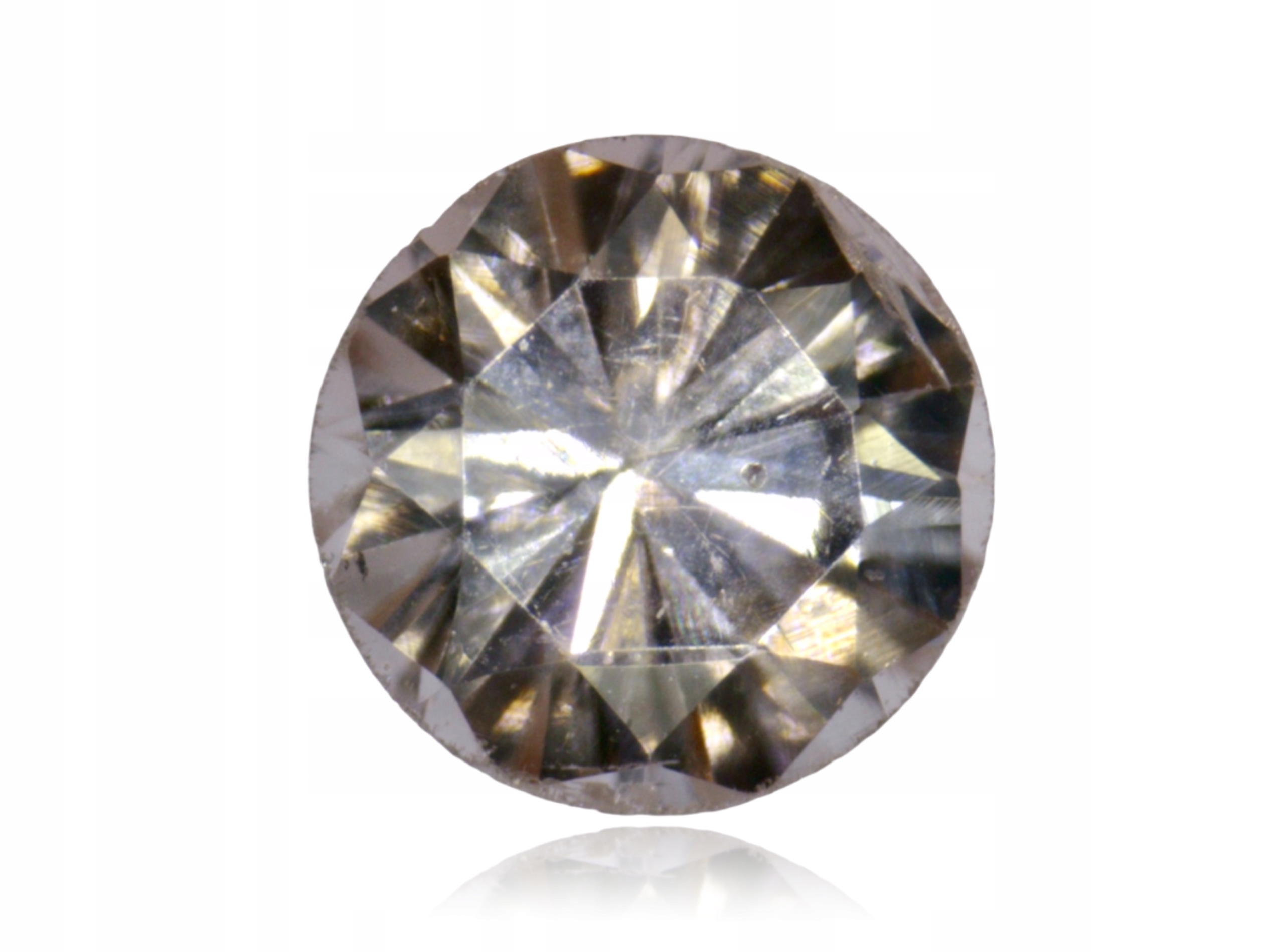 Přírodní Diamant 0.03ct Hnědý Briliant SI2 eCertifikát Wbd