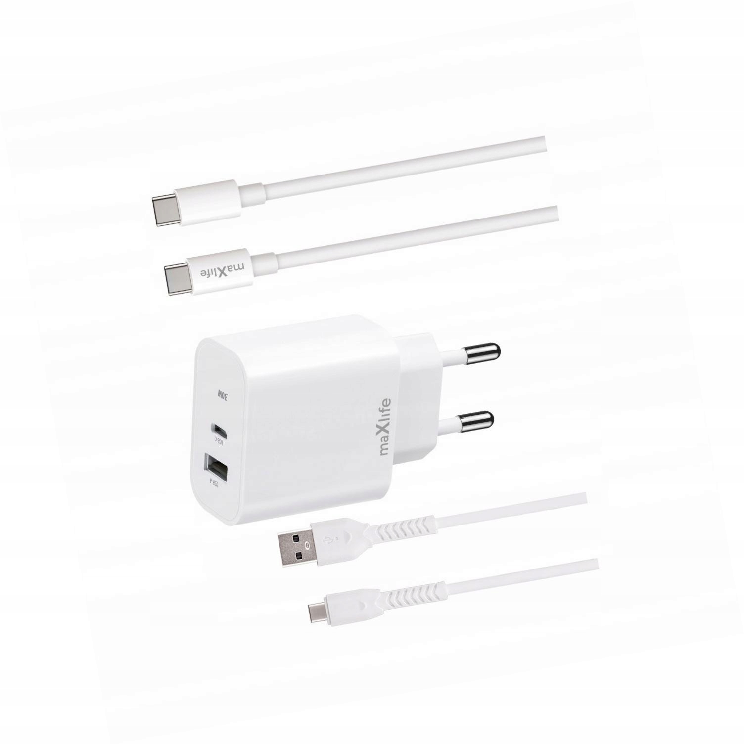 Szybka ładowarka 30W 2 wejścia z kablami Usb-c do Samsung Galaxy A14 4G
