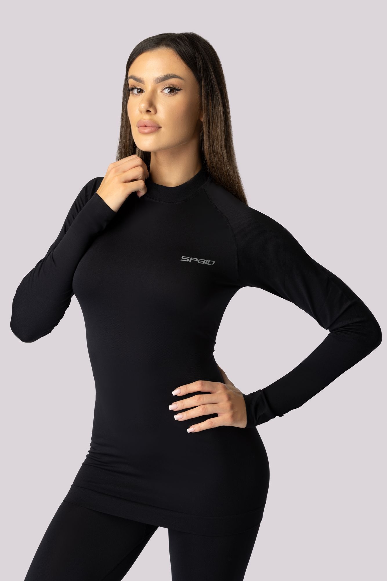Spaio Koszulka damska termoaktywna z długim rękawem Alpha czarna r. XXL