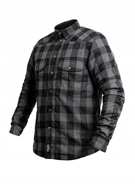 Motocyklová košeľa John Doe Motoshirt šedo-čierna S