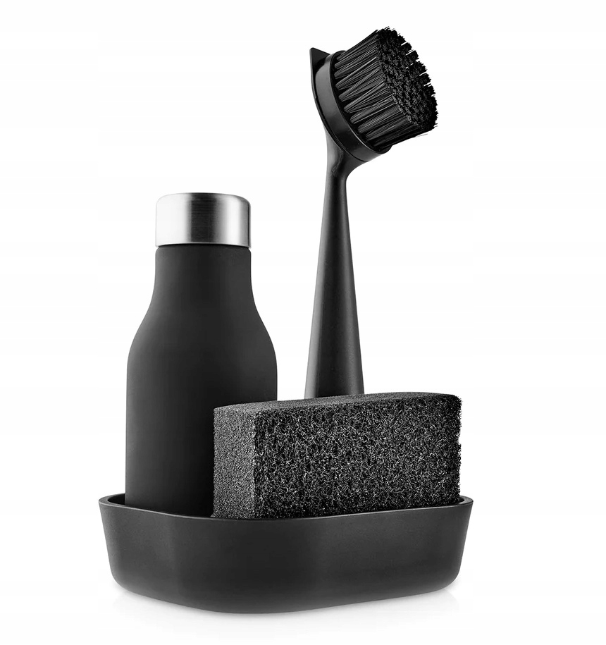 Eva Solo Sada Organizér do umývadla Špongia Dávkovač tekutiny Čierna kefa