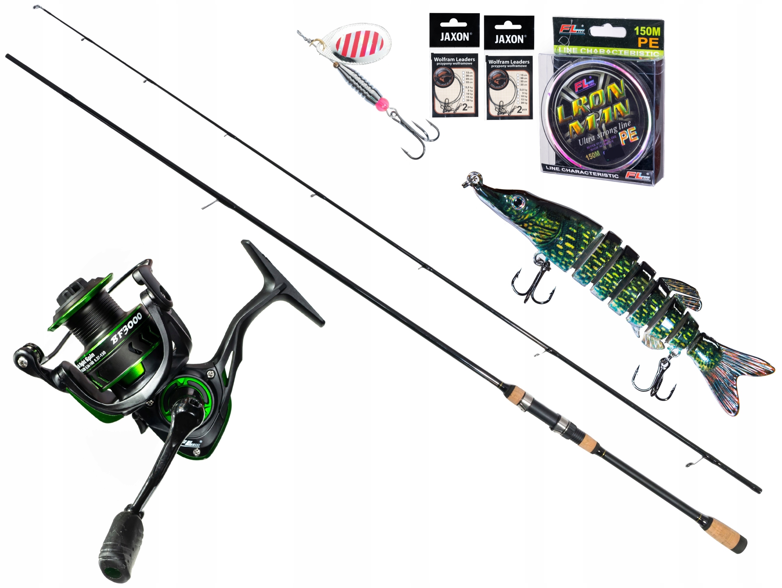 Zestaw Na Szczupaka Wędka Mikado Kołowrotek