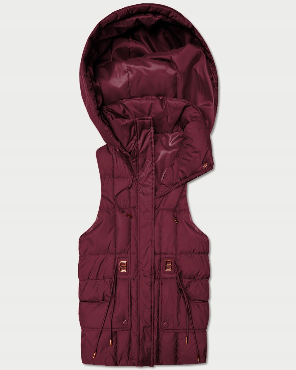Krátký Vesta Kapuce B8600 Bordo XXL (44)