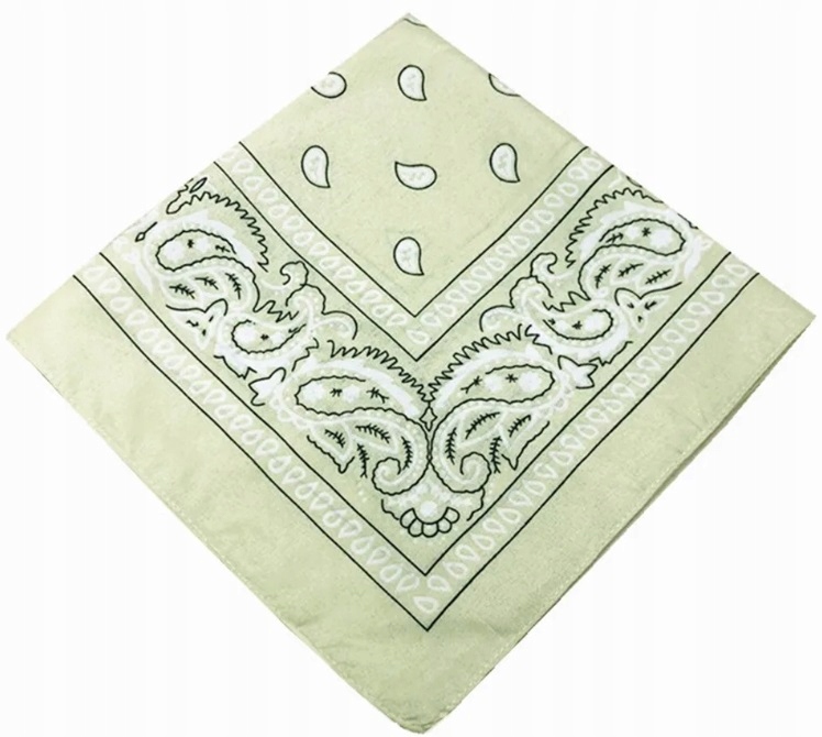 CHUSTKA BANDAMKA CHUSTA BANDANA APASZKA KREMOWA