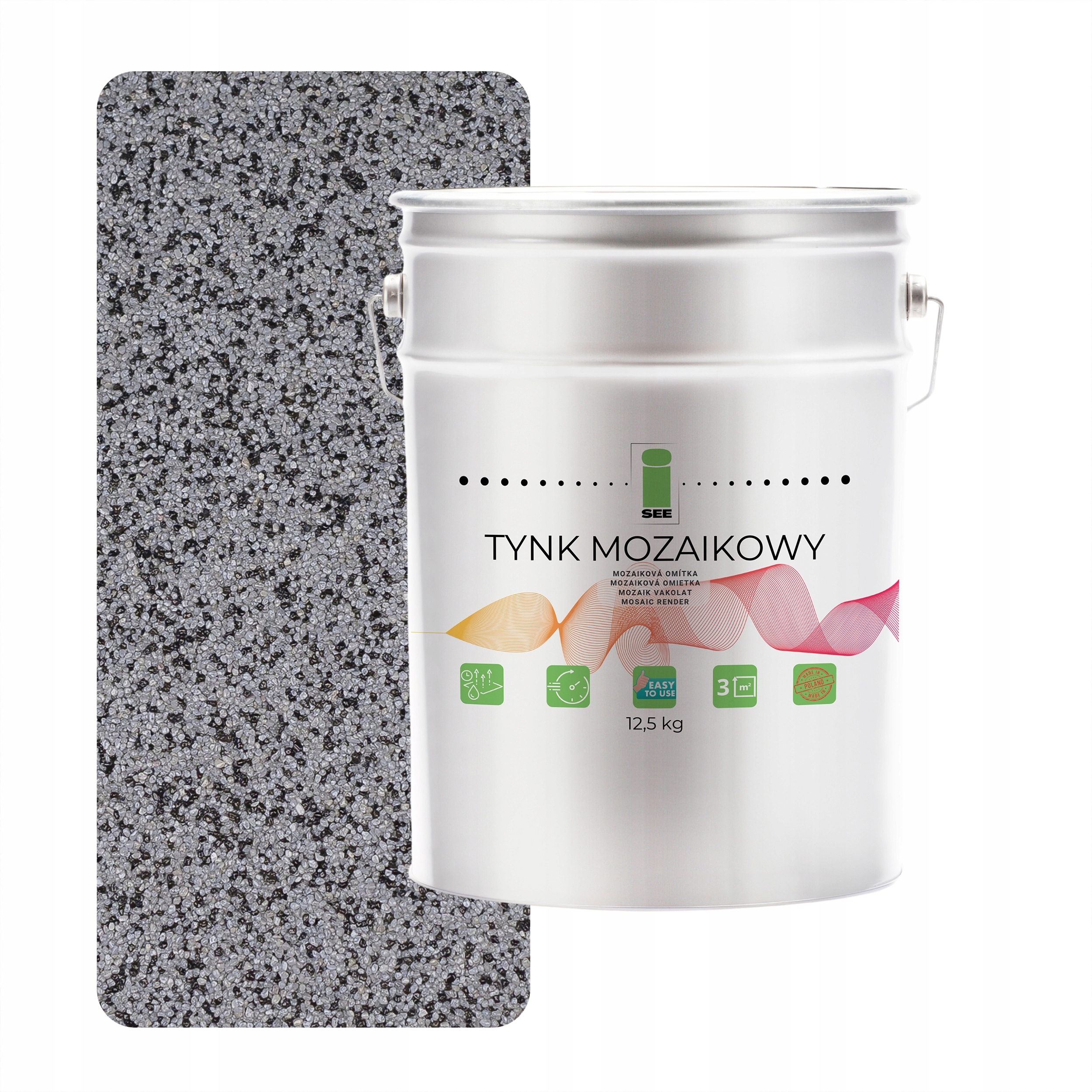 Mozaiková omítka šedá pryskyřičná 12,5 kg Mrazuvzdorná Marmolit odolná M34