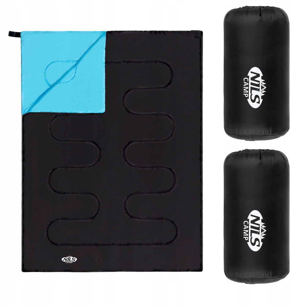 Śpiwór Turystyczny Kołdra Pod Namiot Podwójny 190x150 cm Pokrowiec Nils