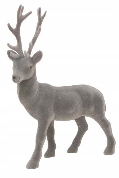 

Renifer szary aksamitny miły w dotyku welur 26cm