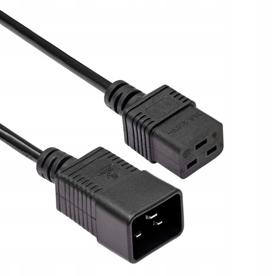 Kabel zasilający serwerowy 3-pin PRZEDŁUŻACZ przedłużka 2,5m