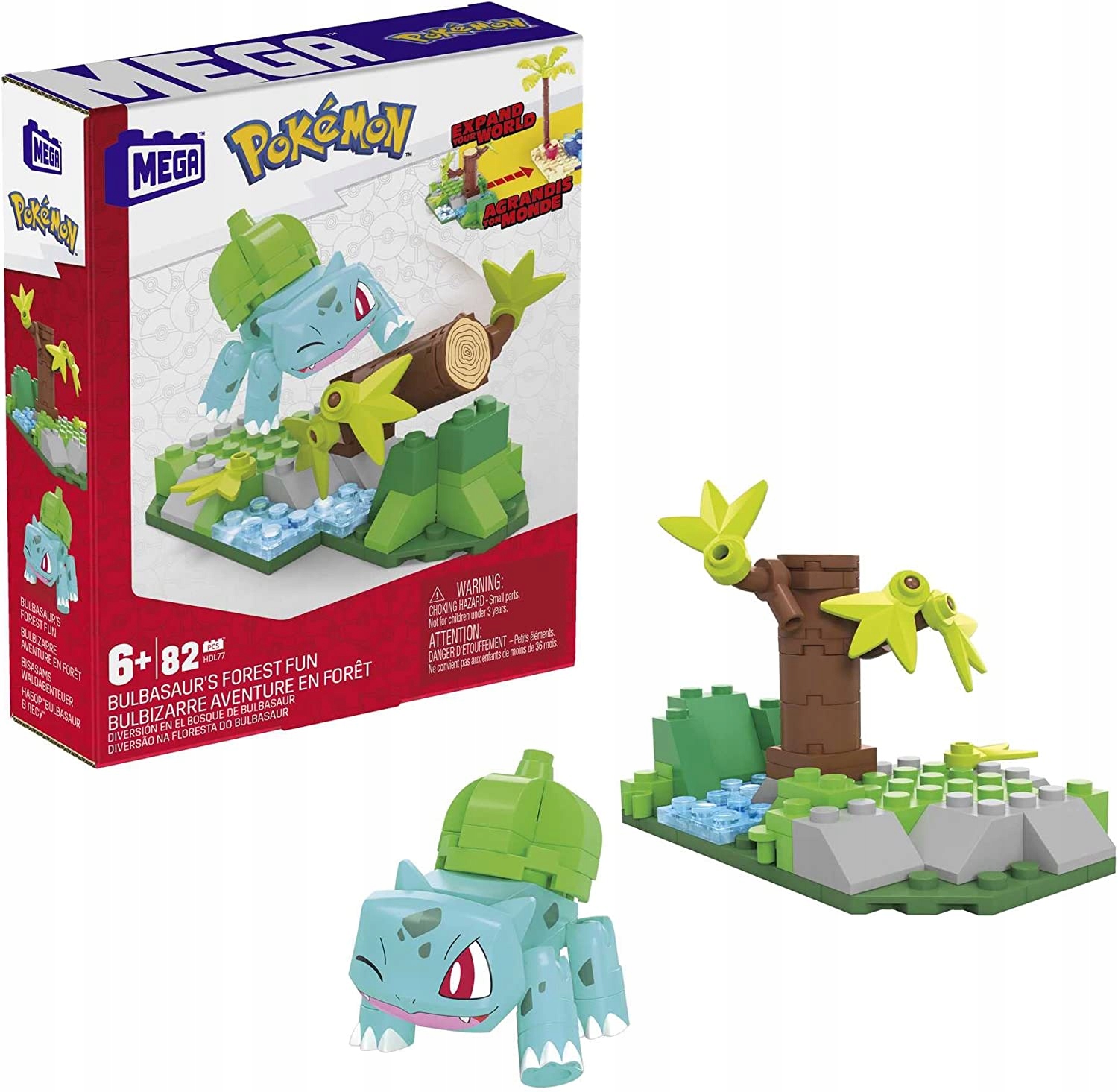 

Construx Klocki 82el Pokemon Bulbasaur lesie