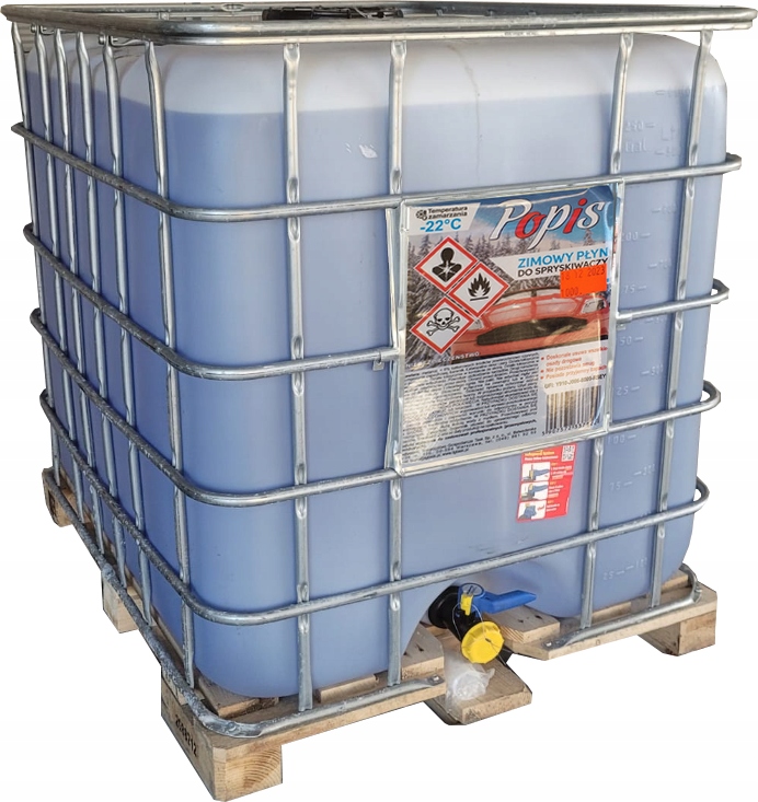 Zimowy płyn do spryskiwaczy Popis -22* 1000L + paleto-pojemnik IBC w cenie