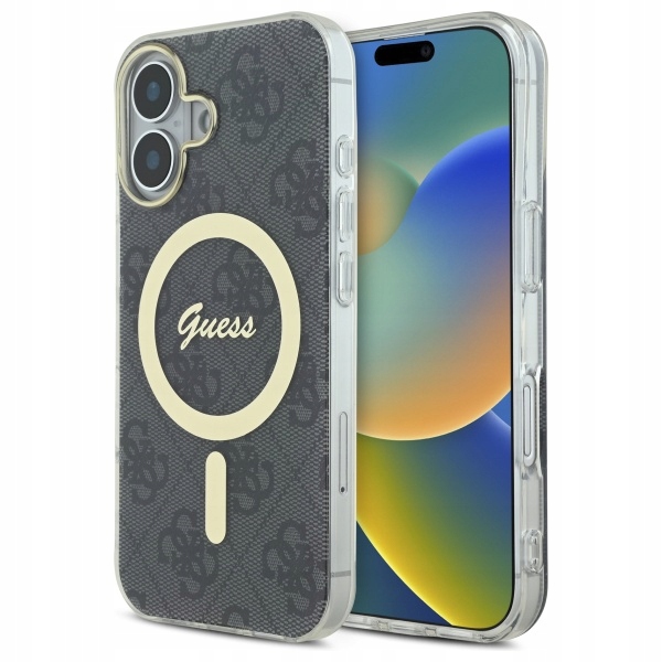 Pouzdro Guess pro iPhone 16 6.1" černé IML 4G MagSafe