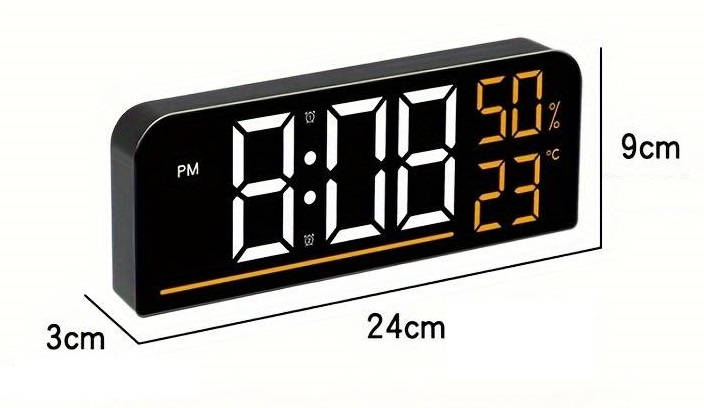 ZEGAREK CYFROWY LED BUDZIK DATA GODZINA TEMPERATURA TIMER STOŁOWY ŚCIENNY Stan opakowania oryginalne