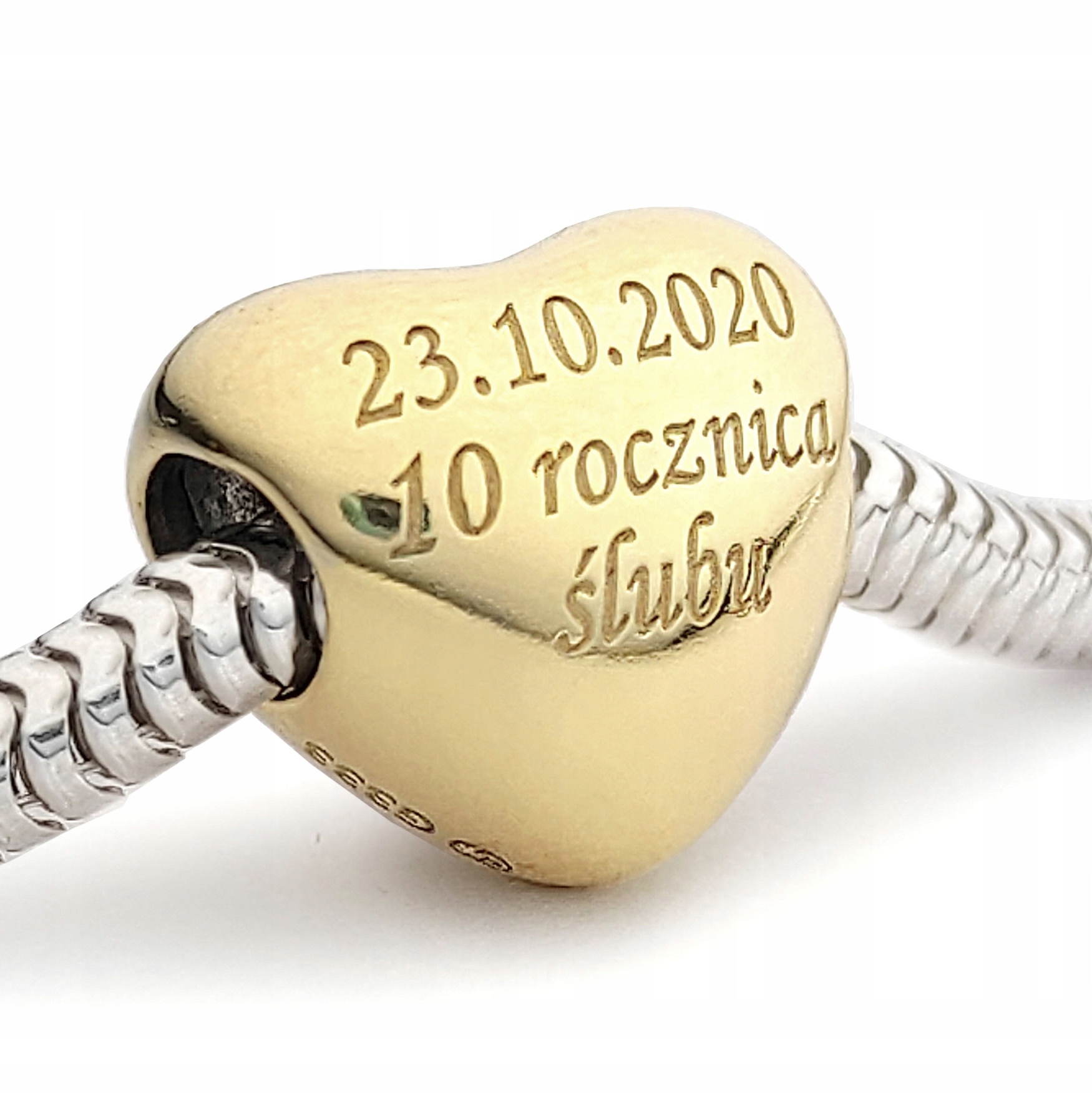 

Charms koralik do bransoletki złoto 333 + Grawer