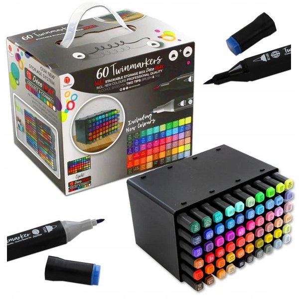 Akwarelové Markery DecoTime Pisaki 50 barev Verze 1