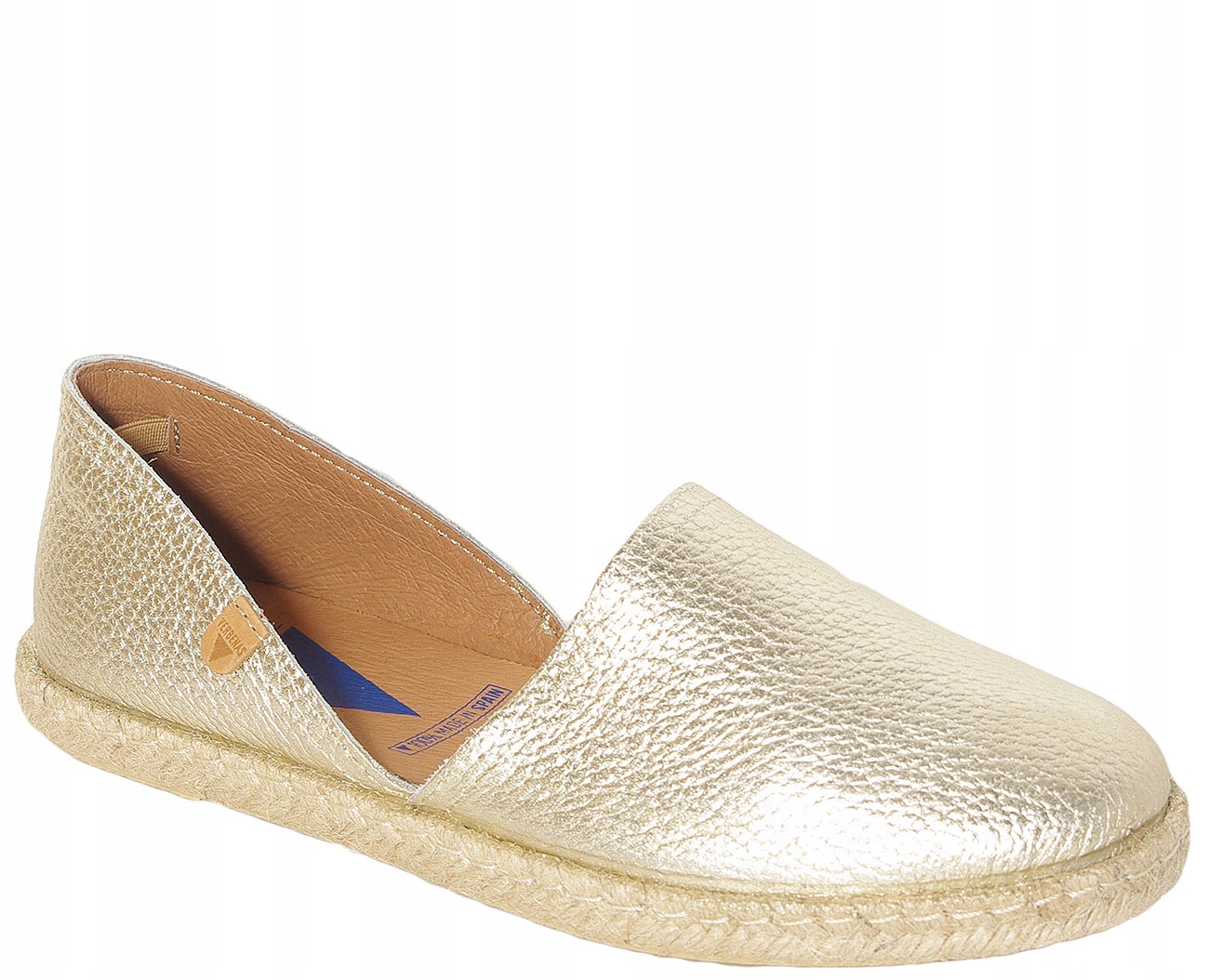 Verbenas Carmen baleríny espadrilky nucleo metal oro 38