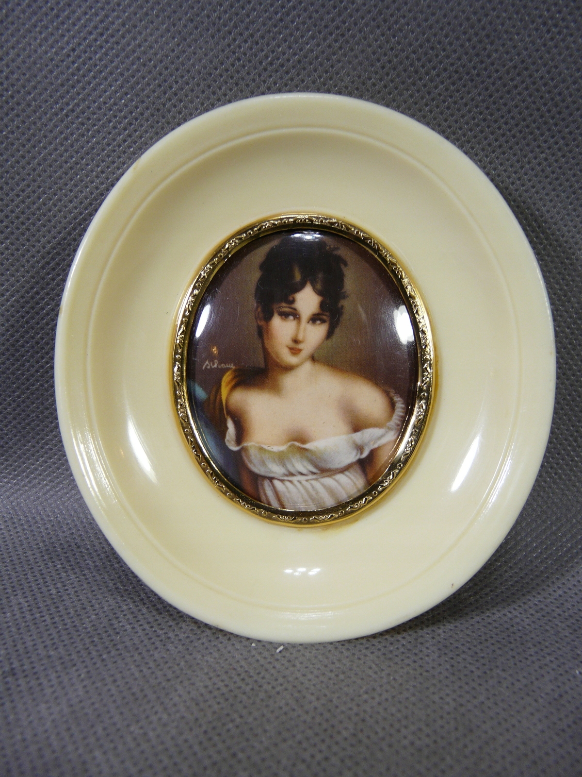 STARY OBRAZEK MINIATURA W RAMIE