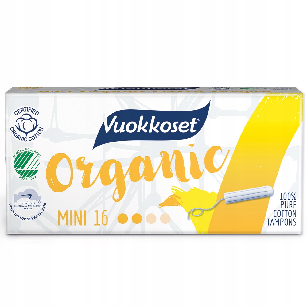 

Vuokkoset Tampony Bez Chloru Plastiku Gmo 16szt