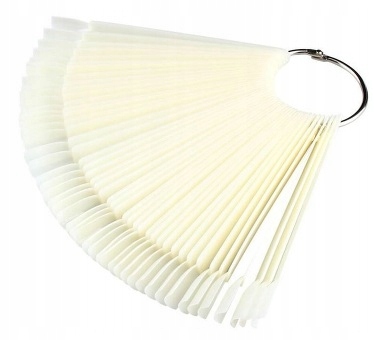 

Wzornik Próbnik Wachlarz Na Kole 50 Tipsów Mleczny