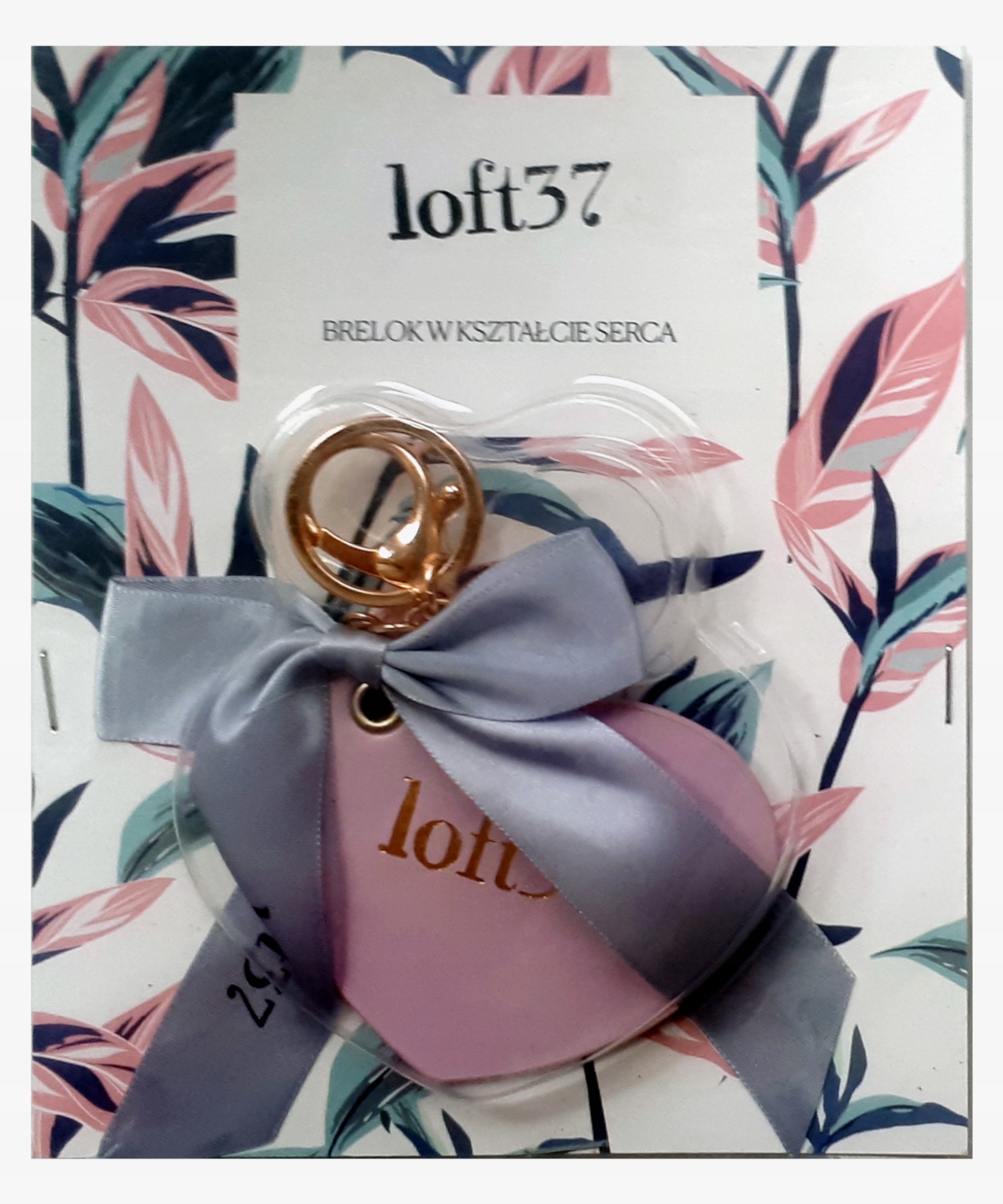 

Brelok serce różowe Loft37