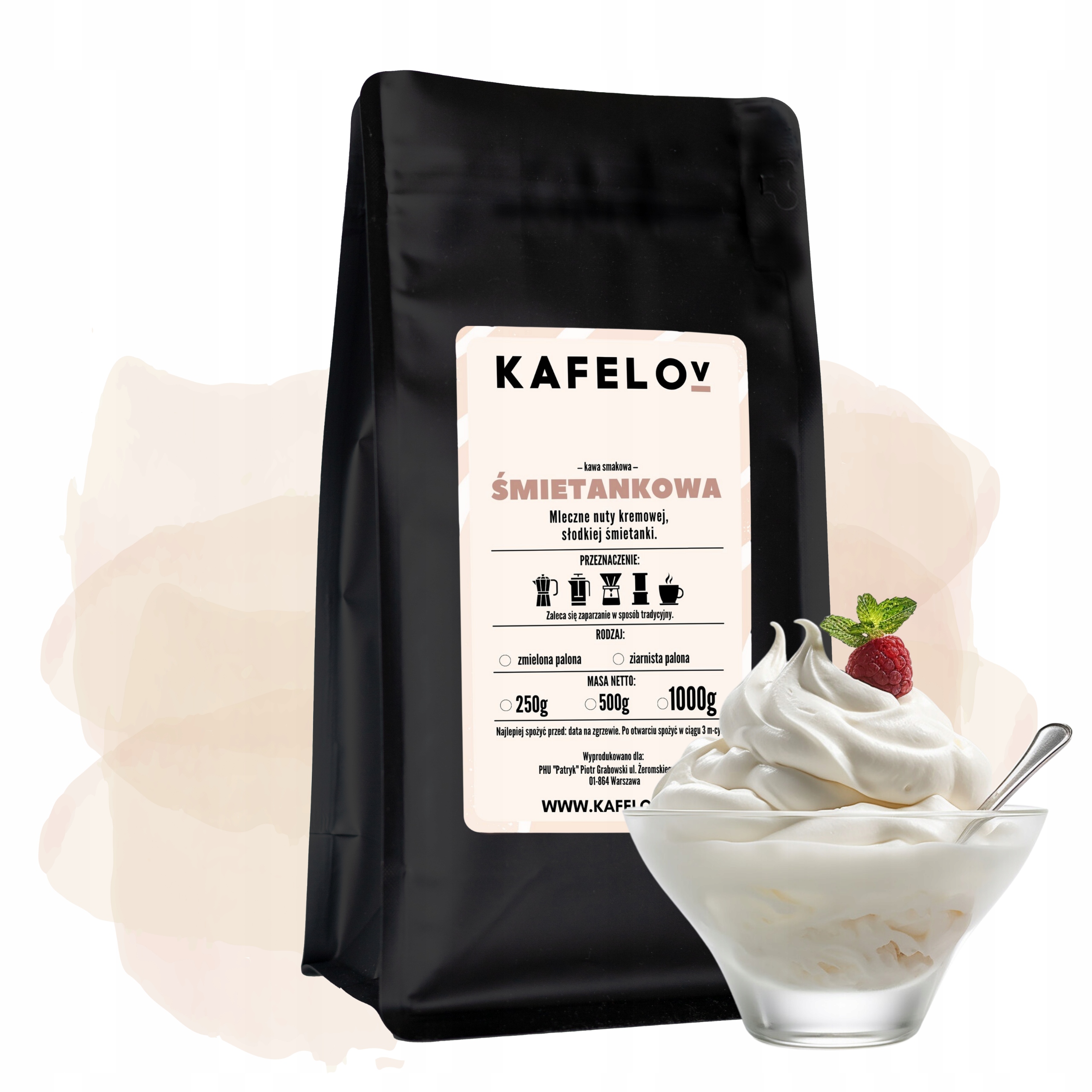 Levně Káva ochucená káva 1 kg Smetanová