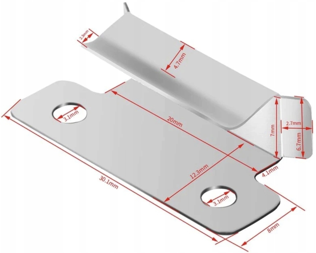 ZESTAW 4x KLIPSY STOŁU SZYBA LUSTRO - ENDER 3 5 V2 Kod producenta KS4X