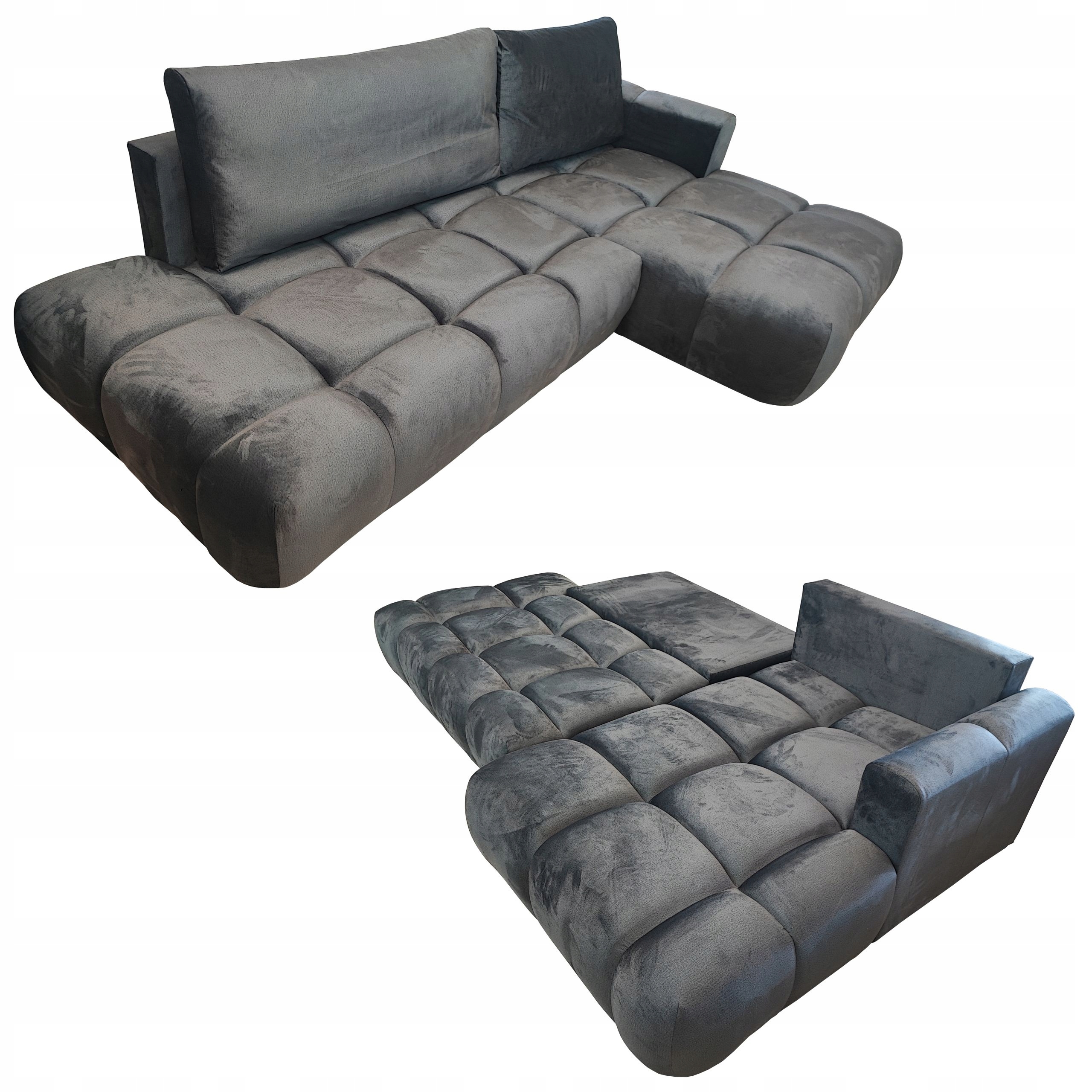 Rohová Sedací Souprava Rozkládací Rohová Sedačka Funkce Spaní Soffi Do Obývacího Pokoje Pravý Kontejner