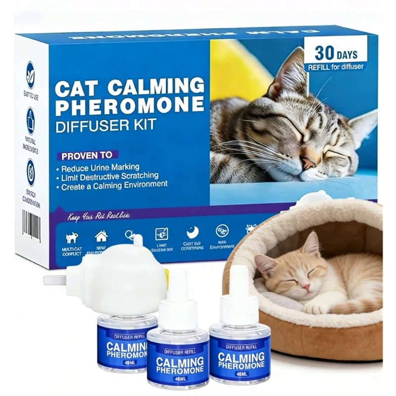 Dizuzor s feromony Pro Kočky 3 náplně – uklidňující, na stres