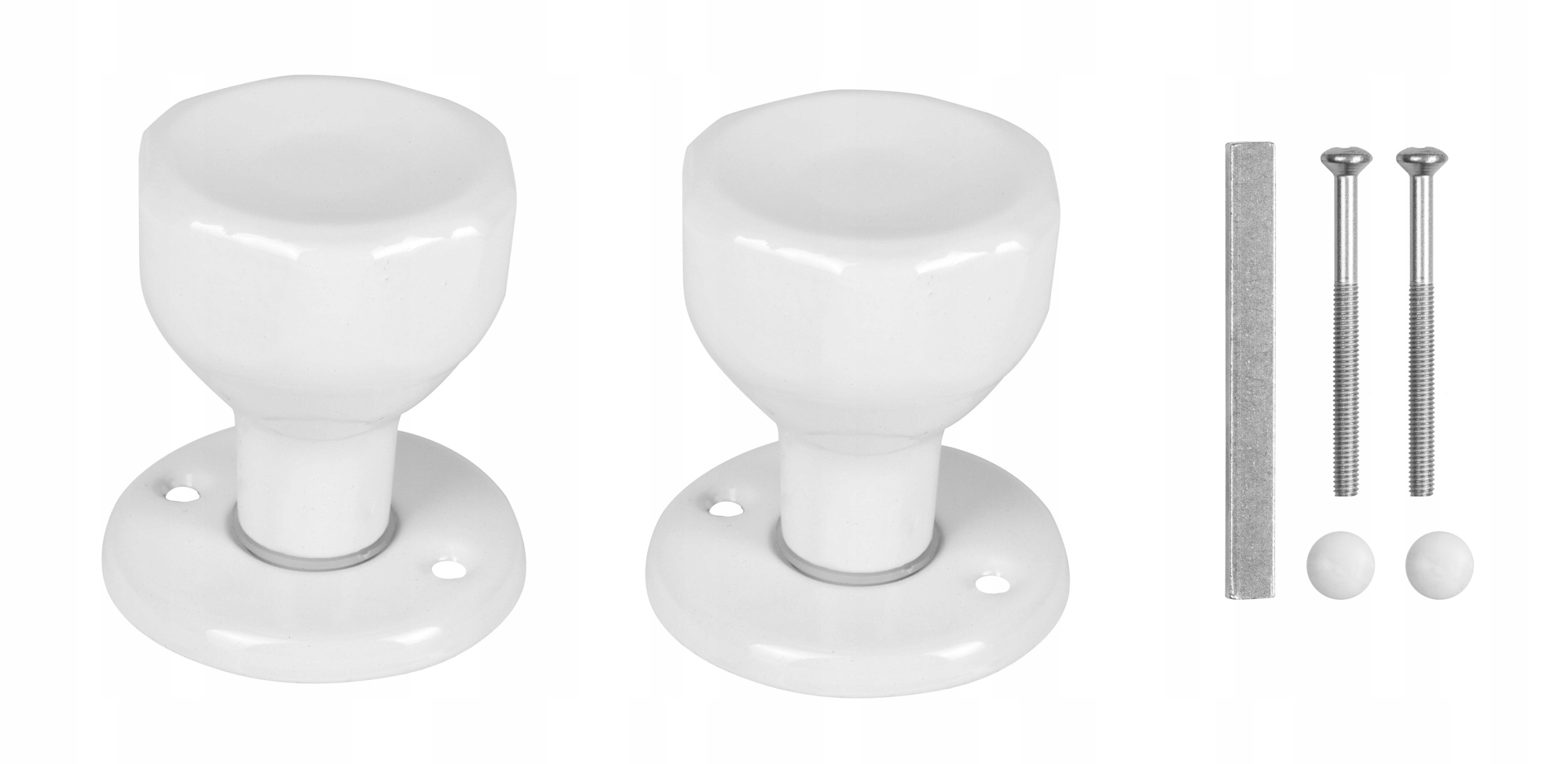 

Gałko Gałka Obrotowa Drzwi Furtki Bramy Biała